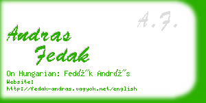 andras fedak business card